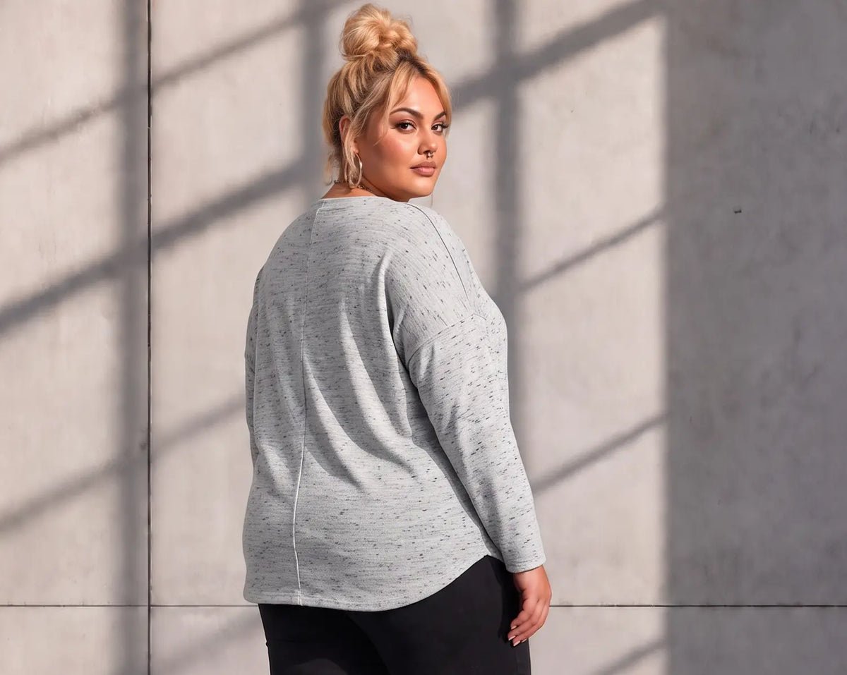Funky Diva · Shirt · MelangeDiva · F660 · DustyGrey