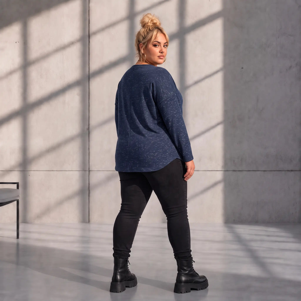 Funky Diva · Shirt · MelangeDiva · F660 · WinterBlue