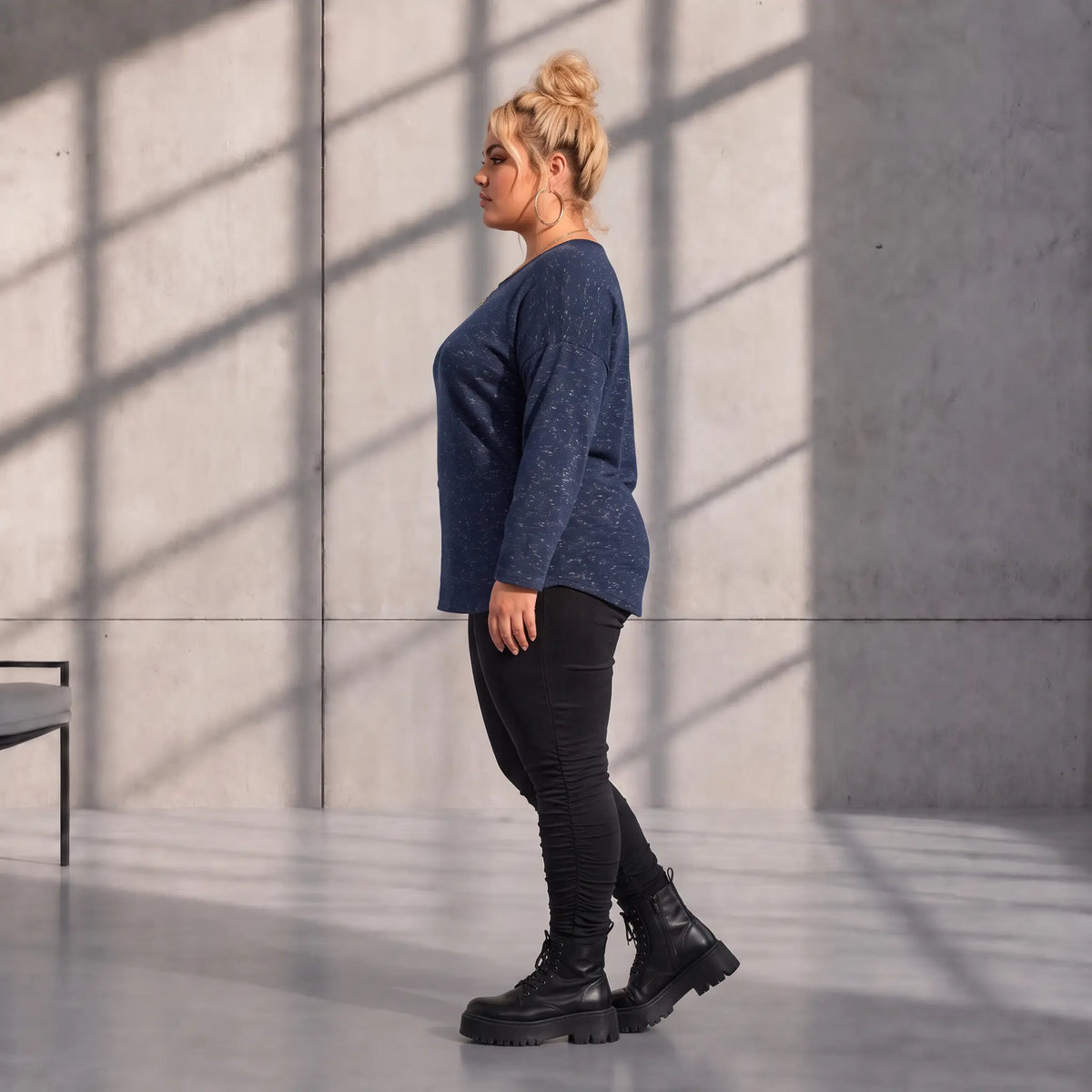 Funky Diva · Shirt · MelangeDiva · F660 · WinterBlue