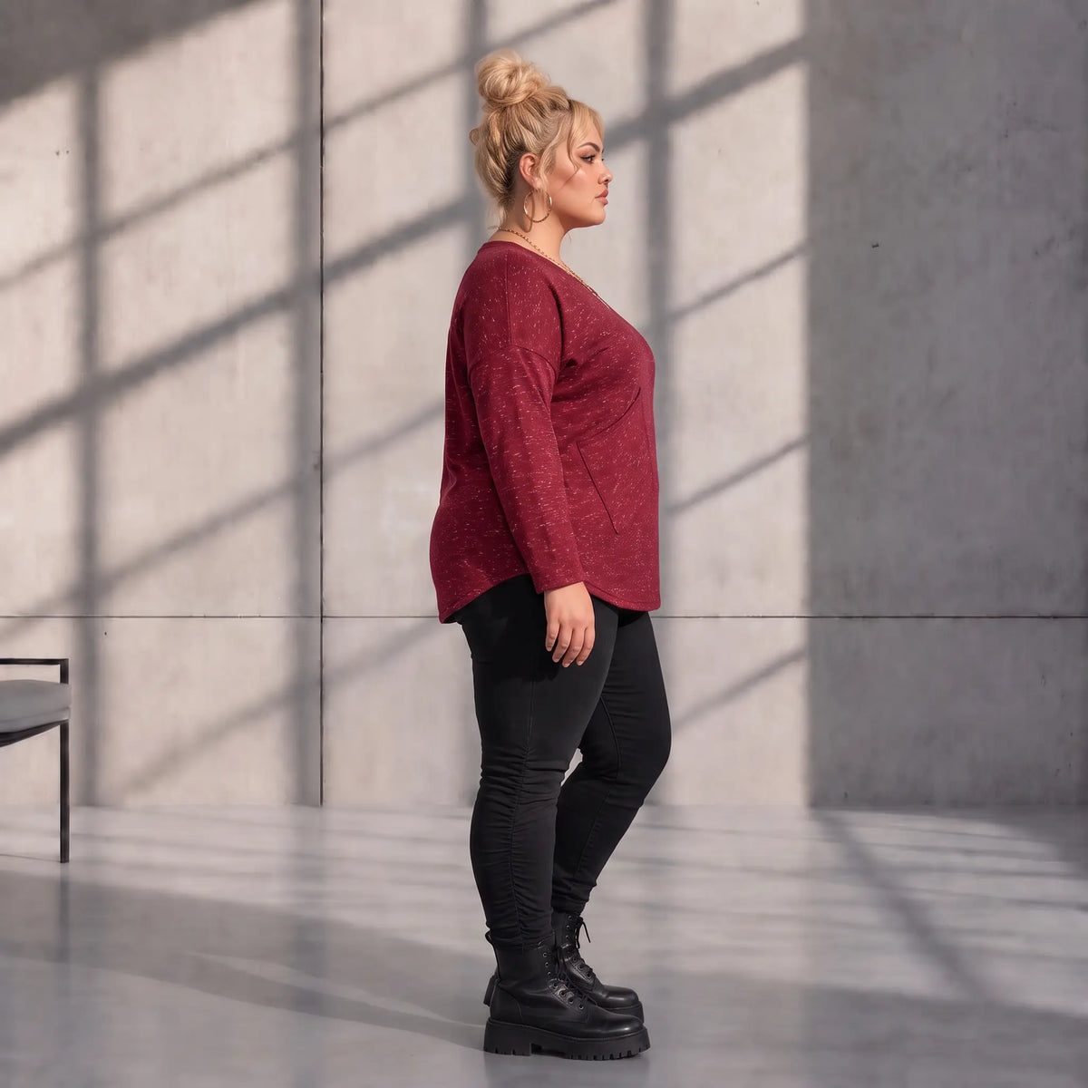 Funky Diva · Shirt · MelangeDiva · F660 · CozyWine