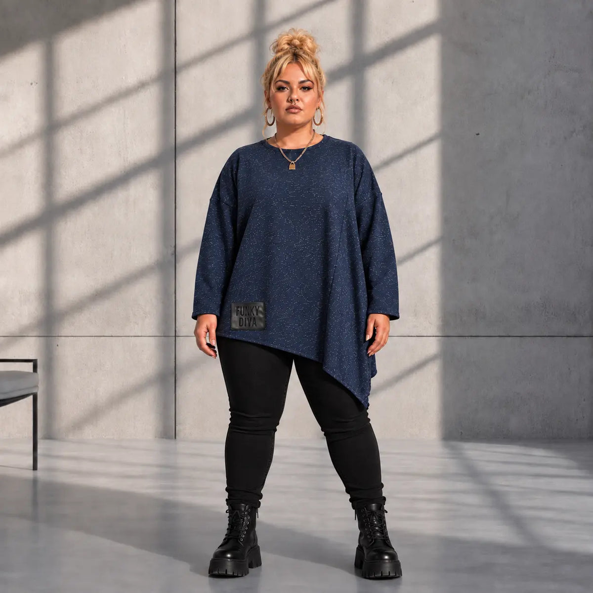 Funky Diva · Shirt · MelangeDiva · F440 · WinterBlue