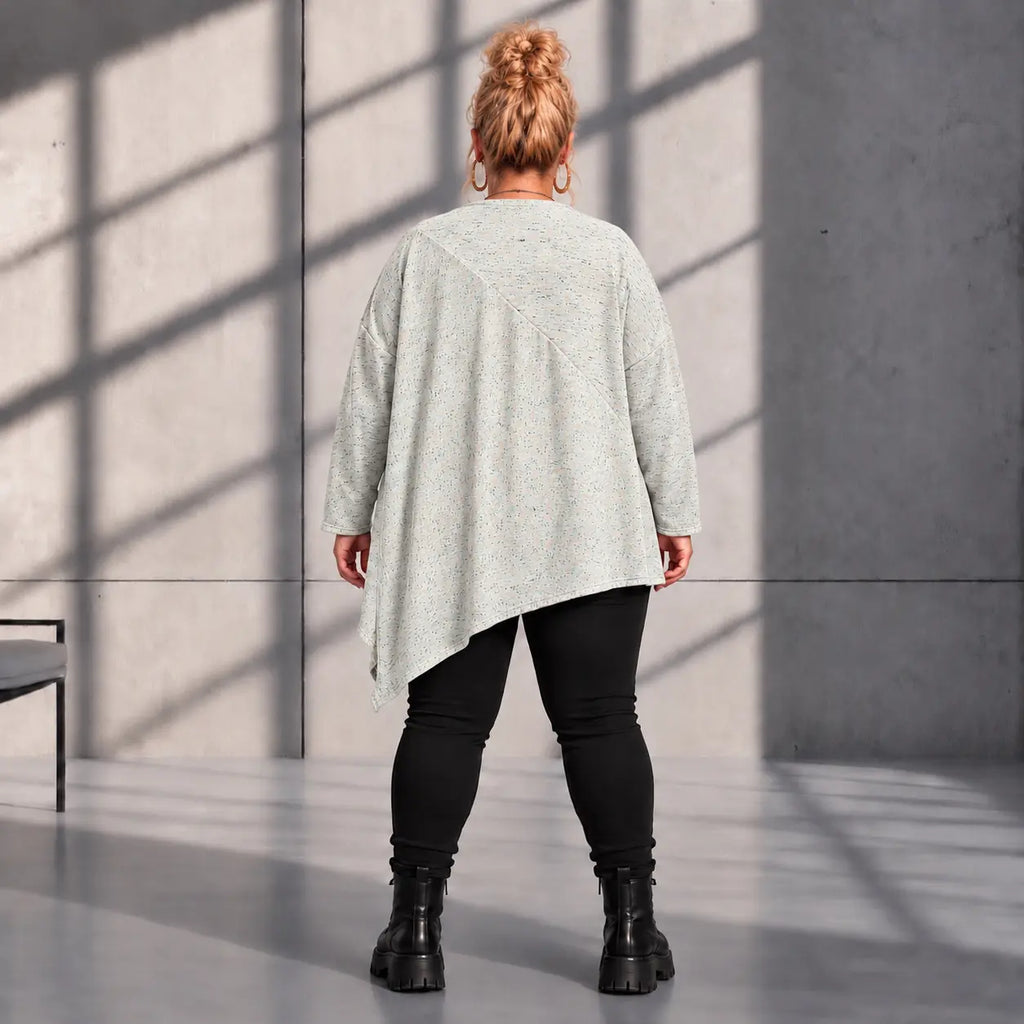 Funky Diva · Shirt · MelangeDiva · F440 · DustyGrey