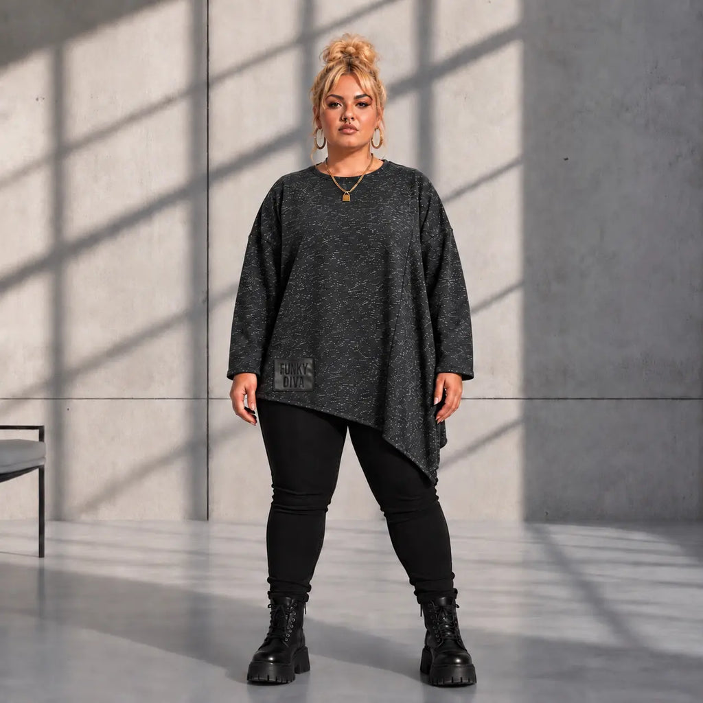 Funky Diva · Shirt · MelangeDiva · F440 · NightBlack