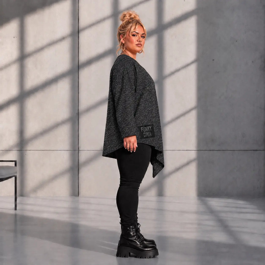 Funky Diva · Shirt · MelangeDiva · F440 · NightBlack