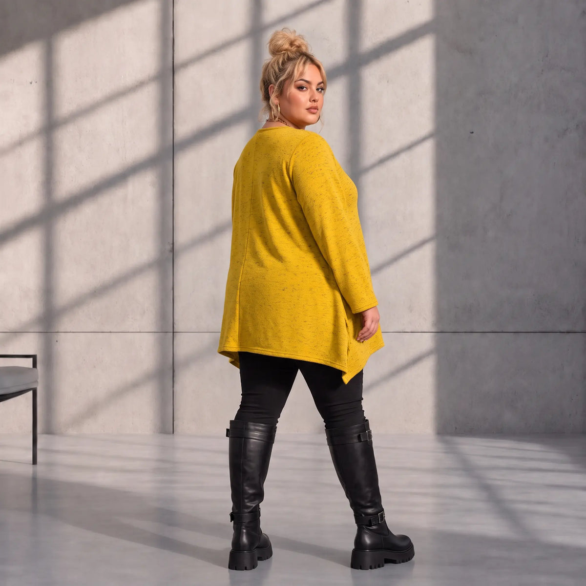 Funky Diva · Shirt · MelangeDiva · F776 · HoneyYellow