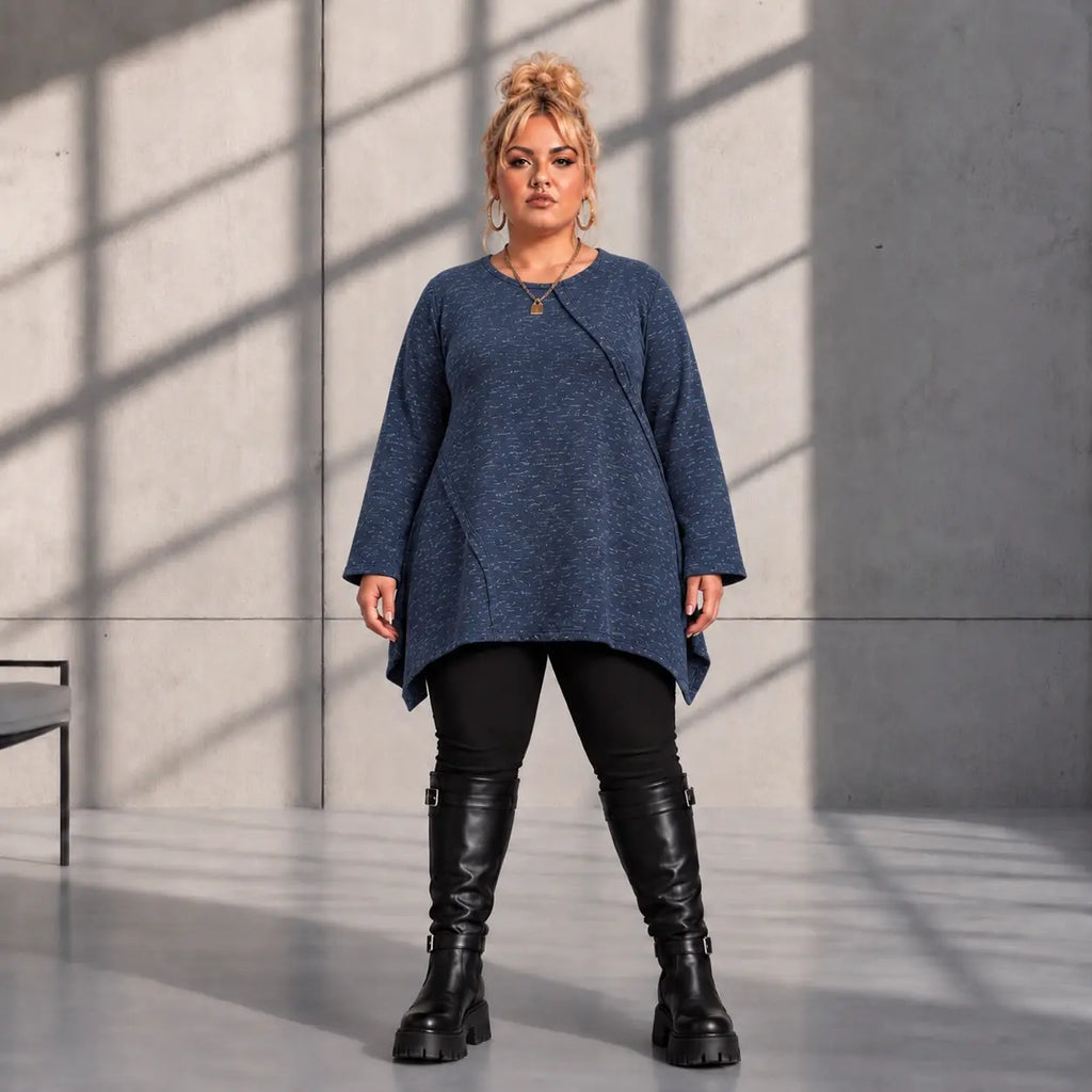 Funky Diva · Shirt · MelangeDiva · F776 · WinterBlue