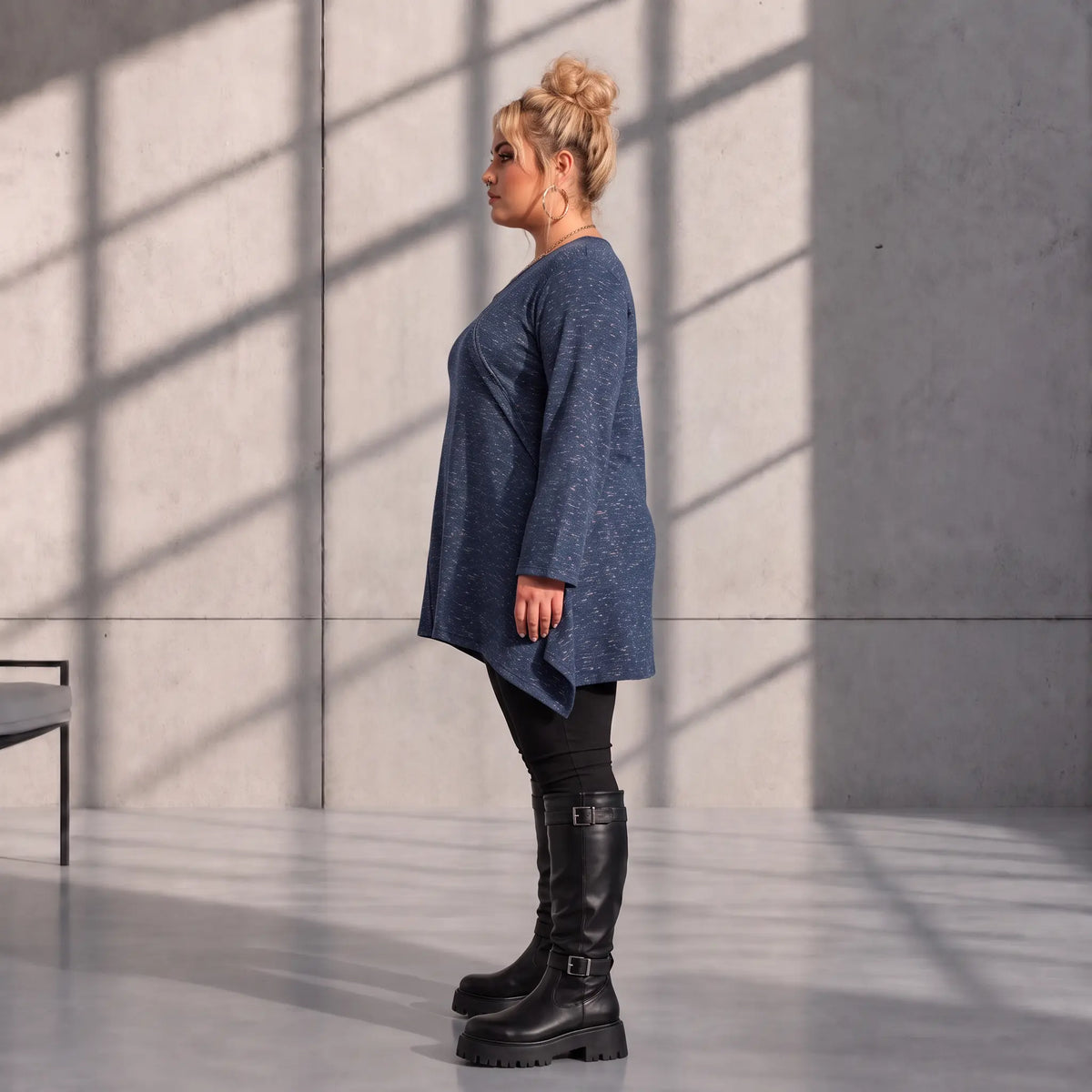 Funky Diva · Shirt · MelangeDiva · F776 · WinterBlue