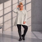 Funky Diva · Shirt · MelangeDiva · F776 · DustyGrey