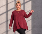 Funky Diva · Shirt · MelangeDiva · F776 · CozyWine