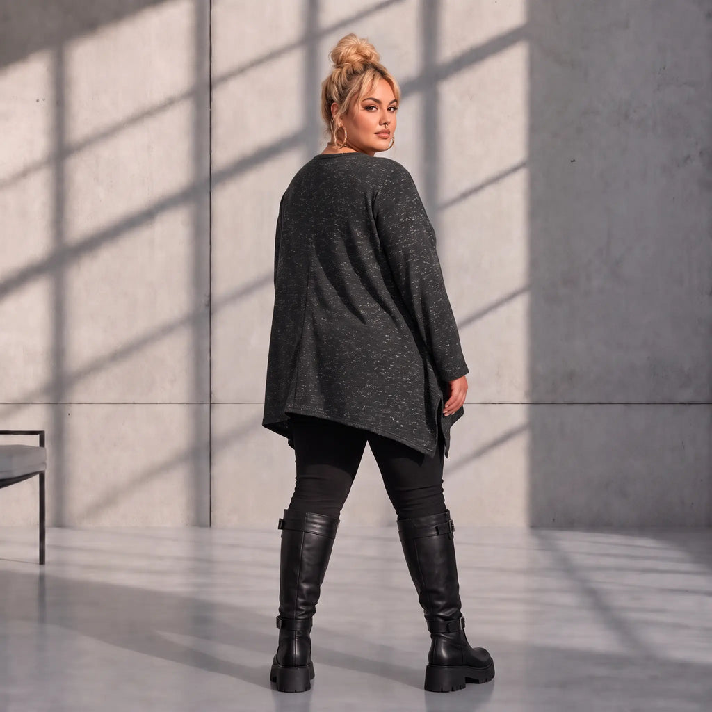 Funky Diva · Shirt · MelangeDiva · F776 · NightBlack