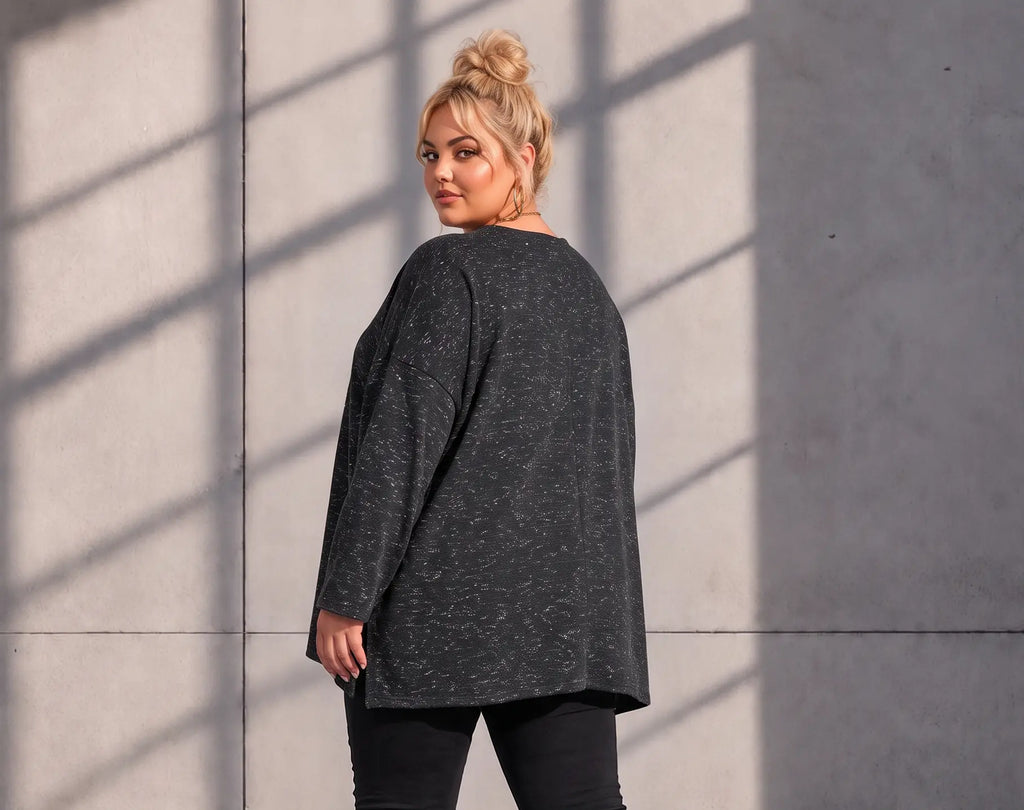 Funky Diva · Shirt · MelangeDiva · F554 · NightBlack