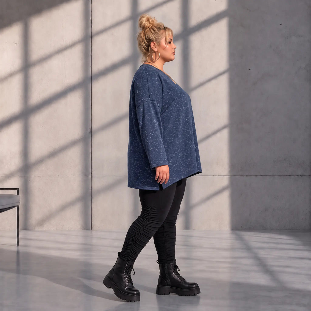 Funky Diva · Shirt · MelangeDiva · F554 · WinterBlue
