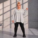 Funky Diva · Shirt · MelangeDiva · F554 · DustyGrey