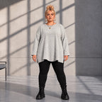 Funky Diva · Shirt · MelangeDiva · F554 · DustyGrey
