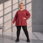Funky Diva · Shirt · MelangeDiva · F554 · CozyWine