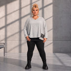 Funky Diva · Shirt · MelangeDiva · F323 · DustyGrey