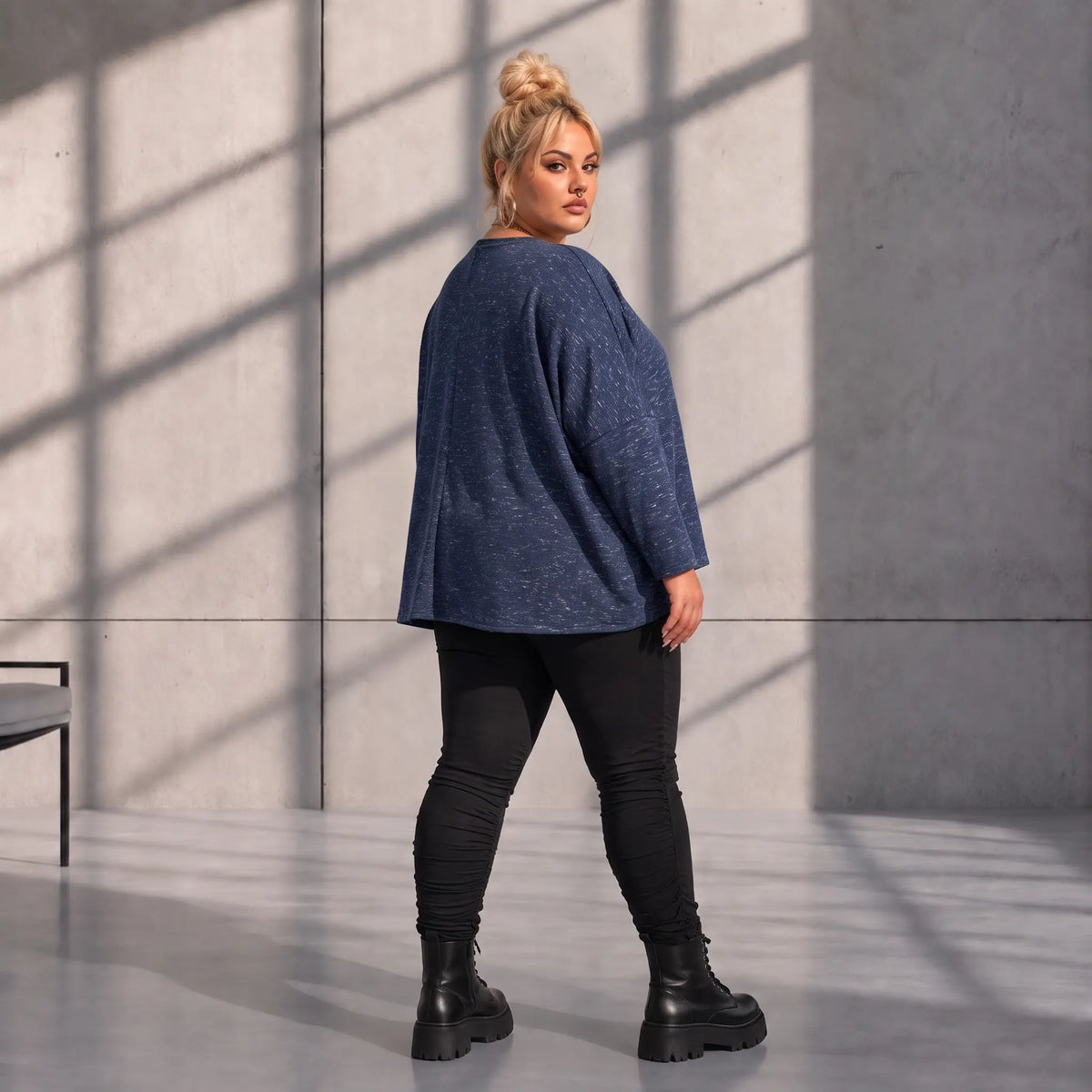 Funky Diva · Shirt · MelangeDiva · F323 · WinterBlue