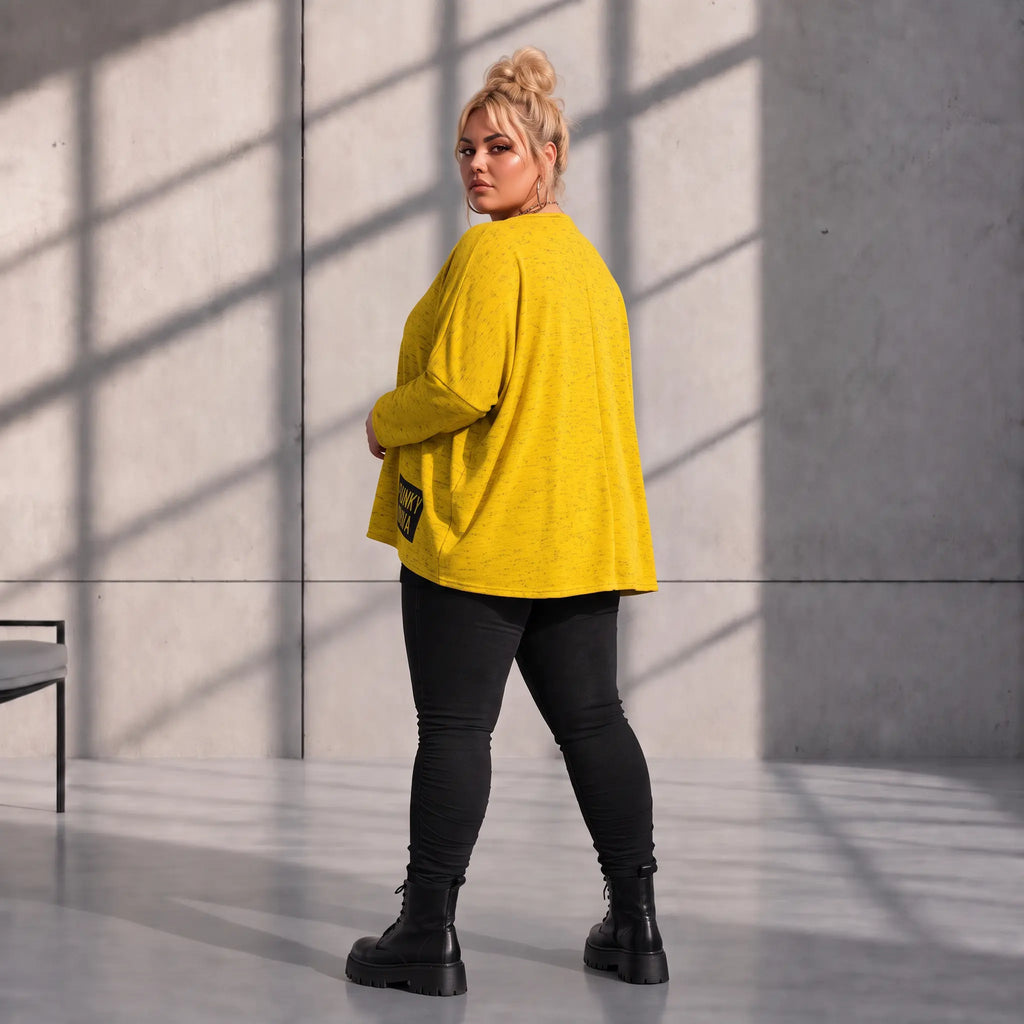 Funky Diva · Shirt · MelangeDiva · F323 · HoneyYellow