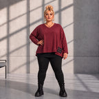 Funky Diva · Shirt · MelangeDiva · F323 · CozyWine