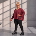 Funky Diva · Shirt · MelangeDiva · F323 · CozyWine