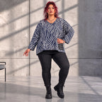Funky Diva · Shirt · ZebraDiva · T900 · NavyWhite