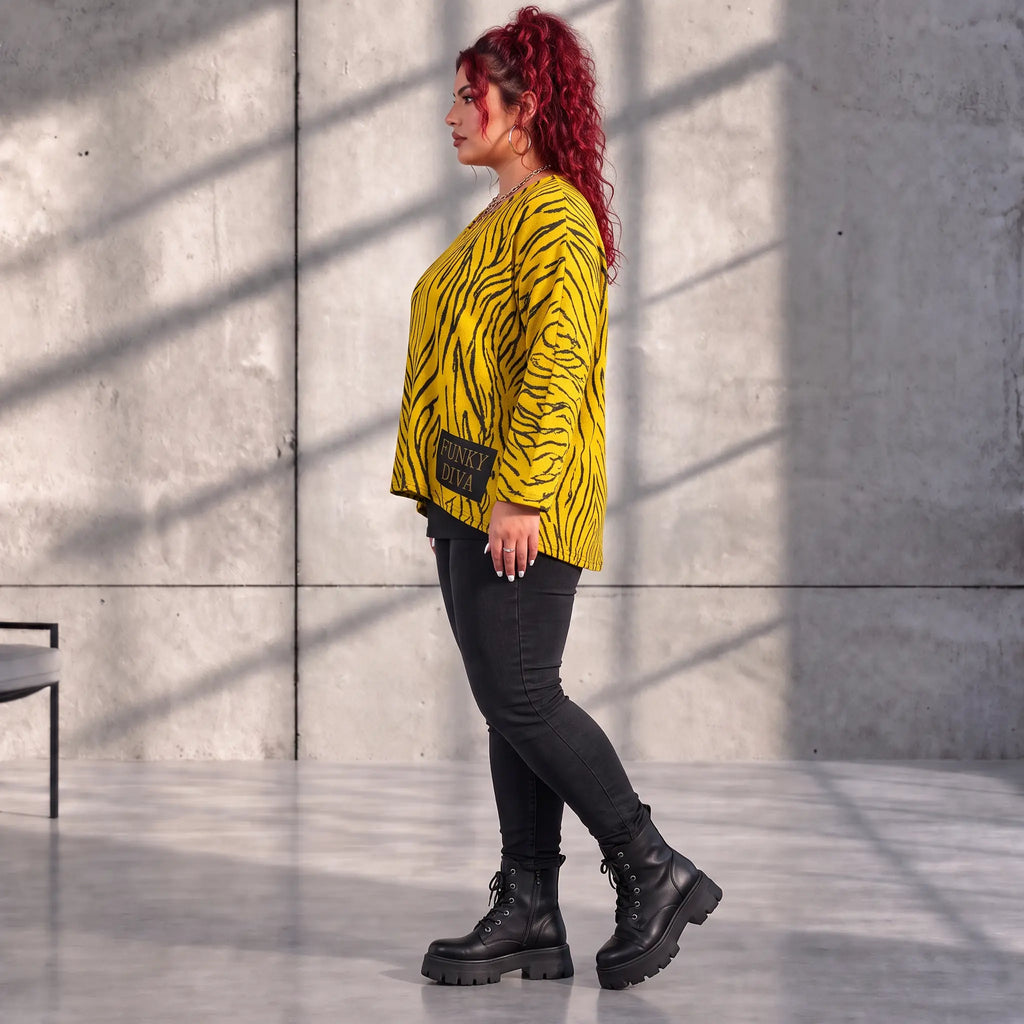 Funky Diva · Shirt · ZebraDiva · T900 · BlackYellow