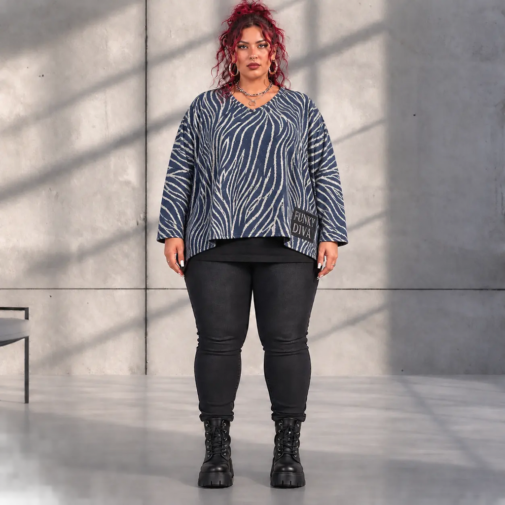 Funky Diva · Shirt · ZebraDiva · T900 · GeeyBlue