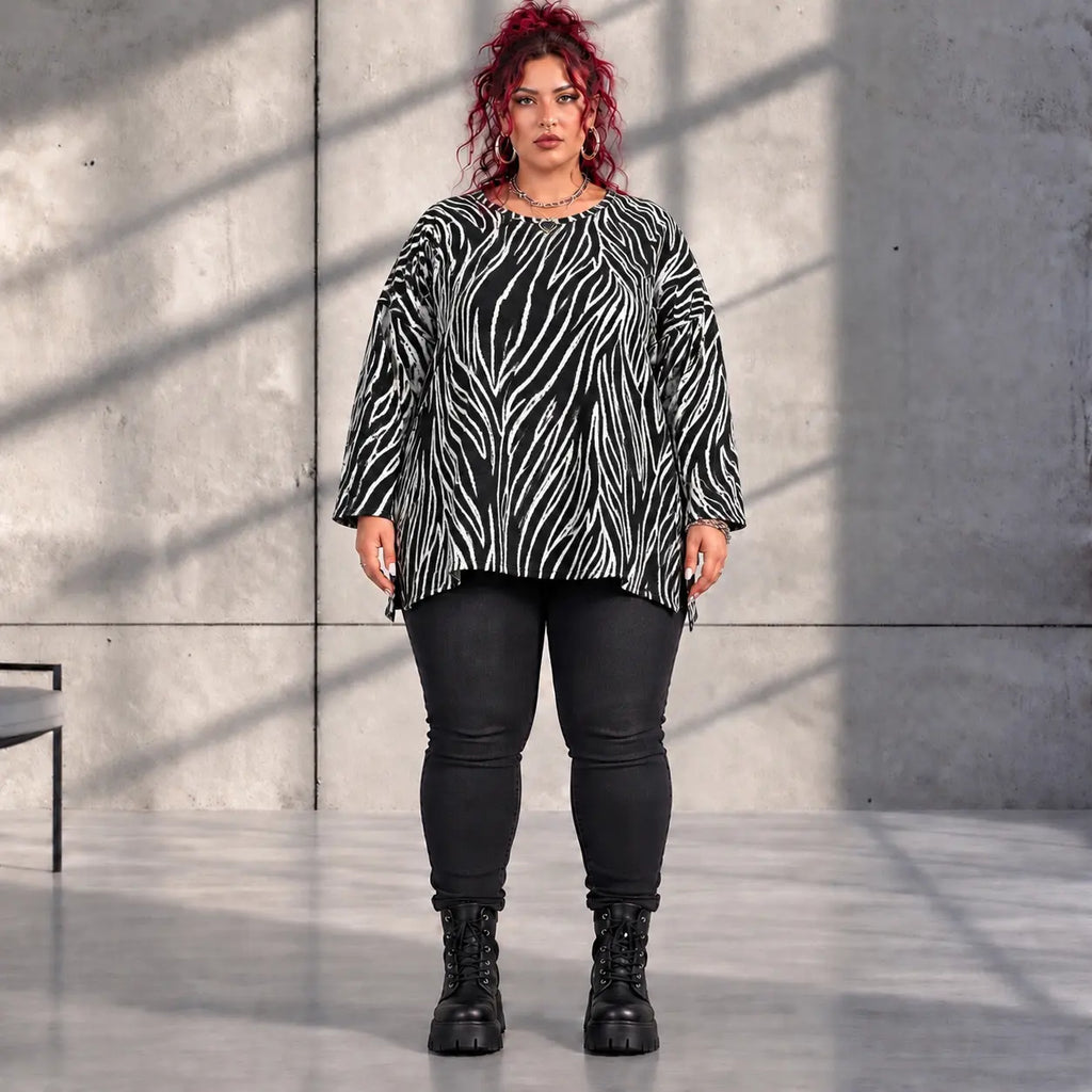 Funky Diva · Shirt · ZebraDiva · T200 · BlackWhite
