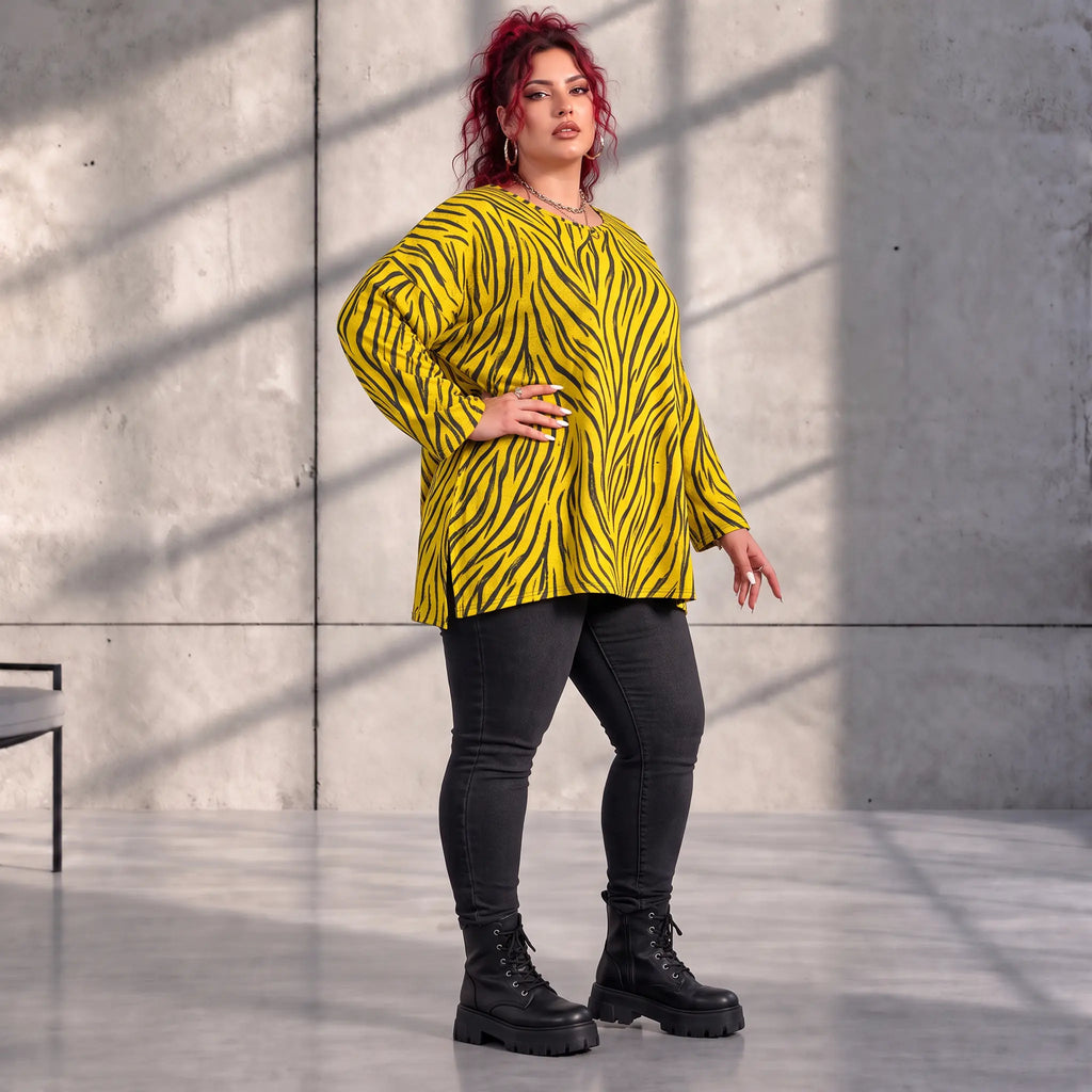 Funky Diva · Shirt · ZebraDiva · T200 · BlackYellow