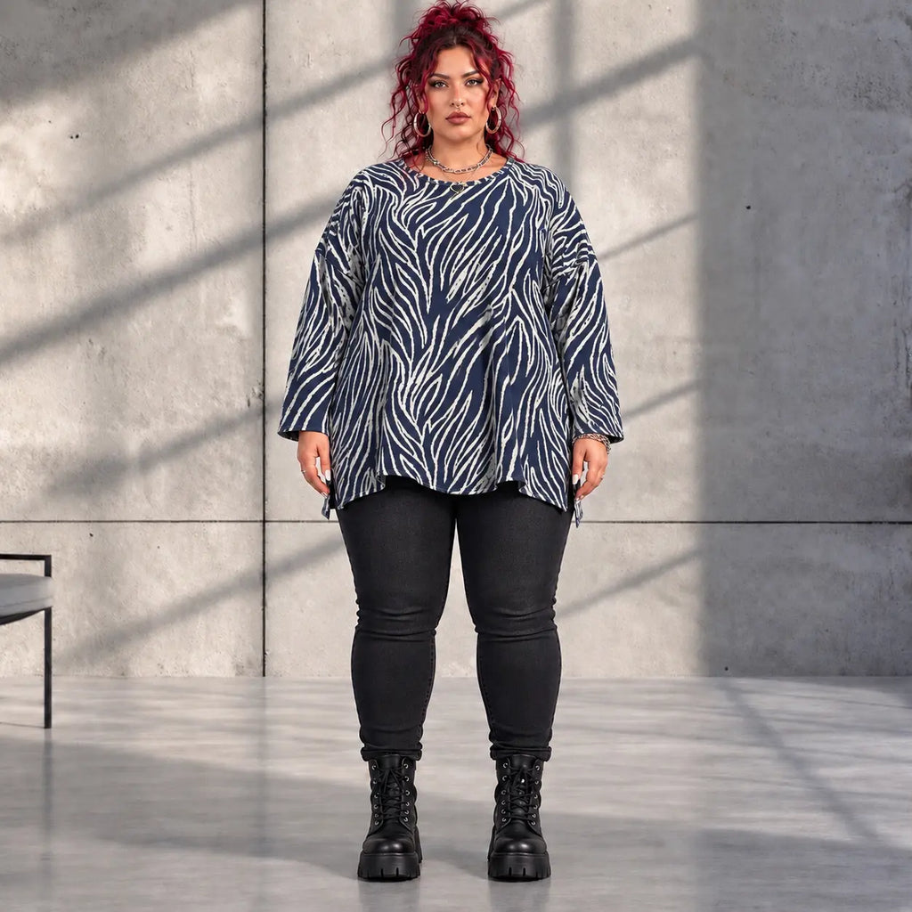 Funky Diva · Shirt · ZebraDiva · T200 · NavyWhite