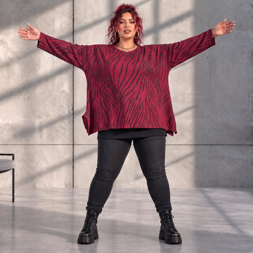 Funky Diva · Shirt · ZebraDiva · T200 · WineBlack