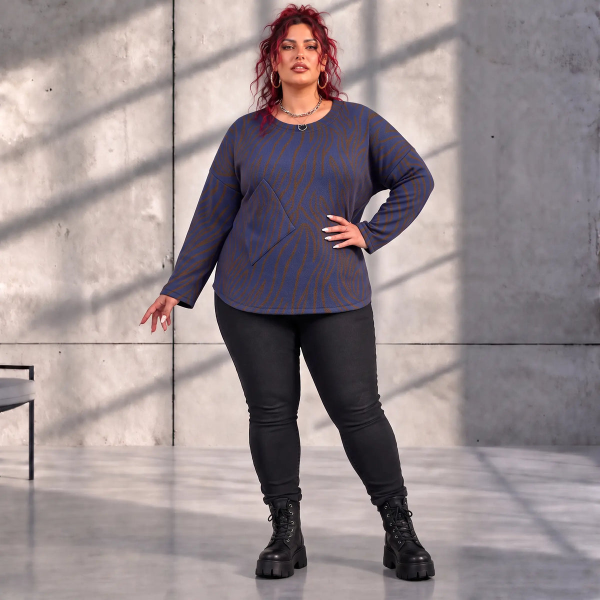 Funky Diva · Shirt · ZebraDiva · T555 · BrownBlue