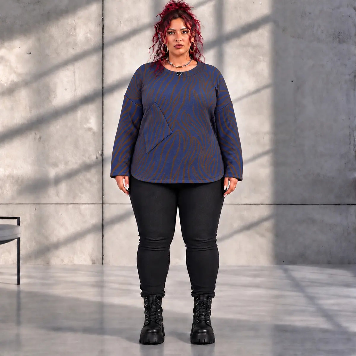 Funky Diva · Shirt · ZebraDiva · T555 · BrownBlue