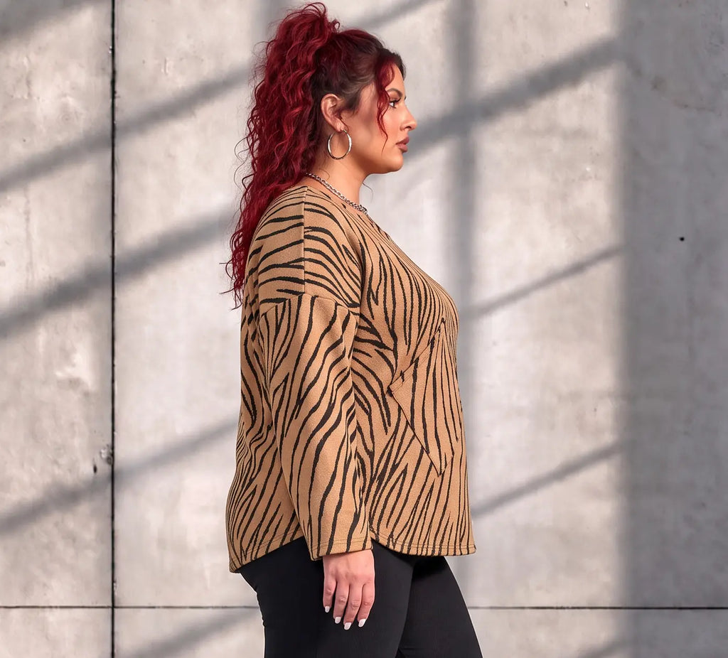 Funky Diva · Shirt · ZebraDiva · T555 · CocoBrown