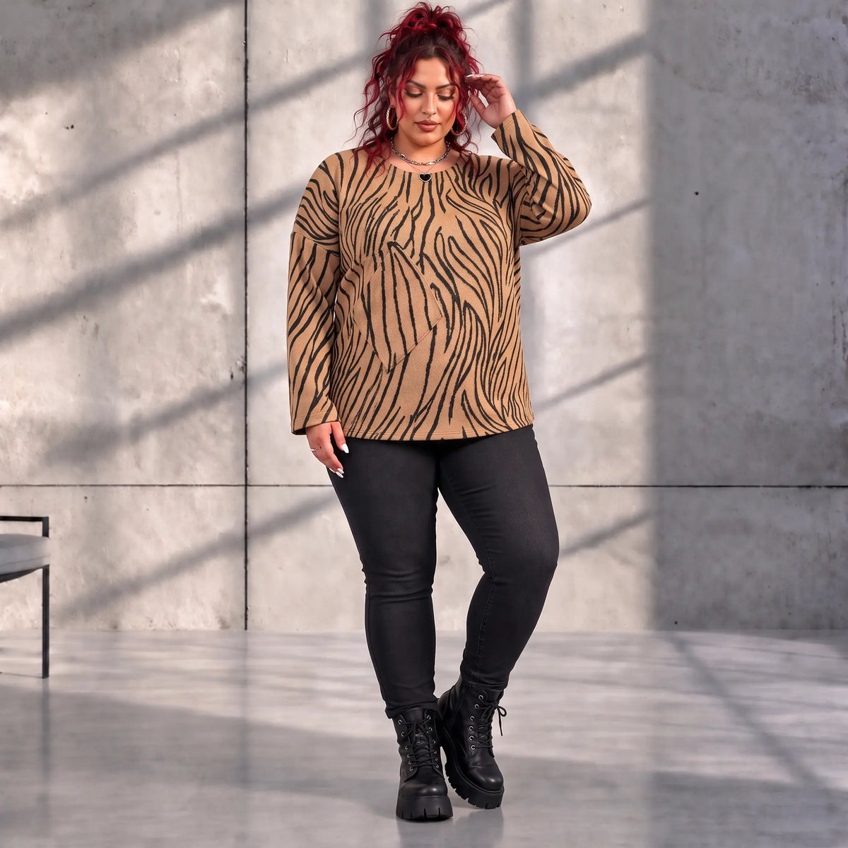 Funky Diva · Shirt · ZebraDiva · T555 · CocoBrown