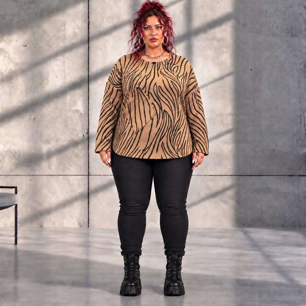 Funky Diva · Shirt · ZebraDiva · T555 · CocoBrown