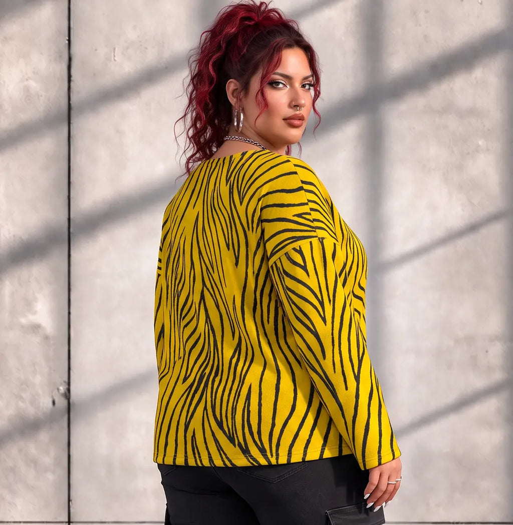 Funky Diva · Shirt · ZebraDiva · T555 · BlackYellow