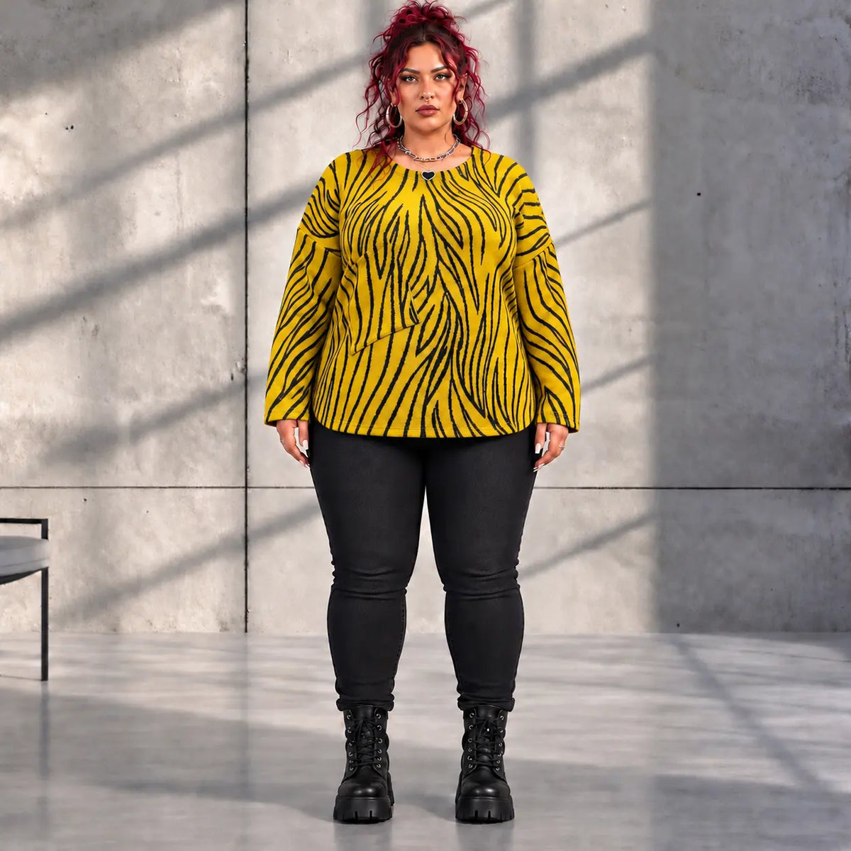 Funky Diva · Shirt · ZebraDiva · T555 · BlackYellow