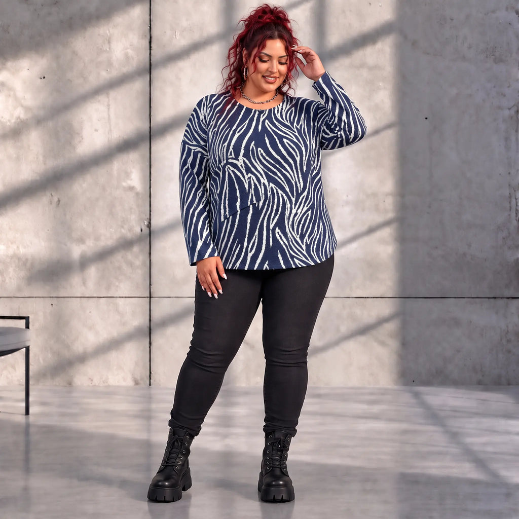 Funky Diva · Shirt · ZebraDiva · T555 · NavyWhite