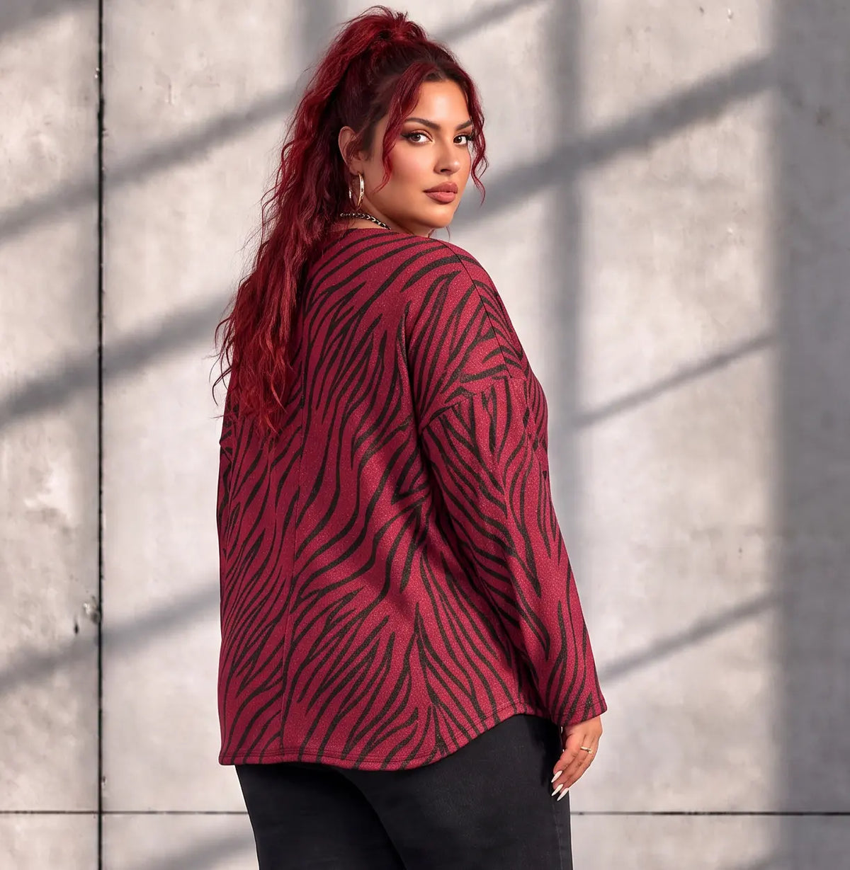 Funky Diva · Shirt · ZebraDiva · T555 · WineBlack
