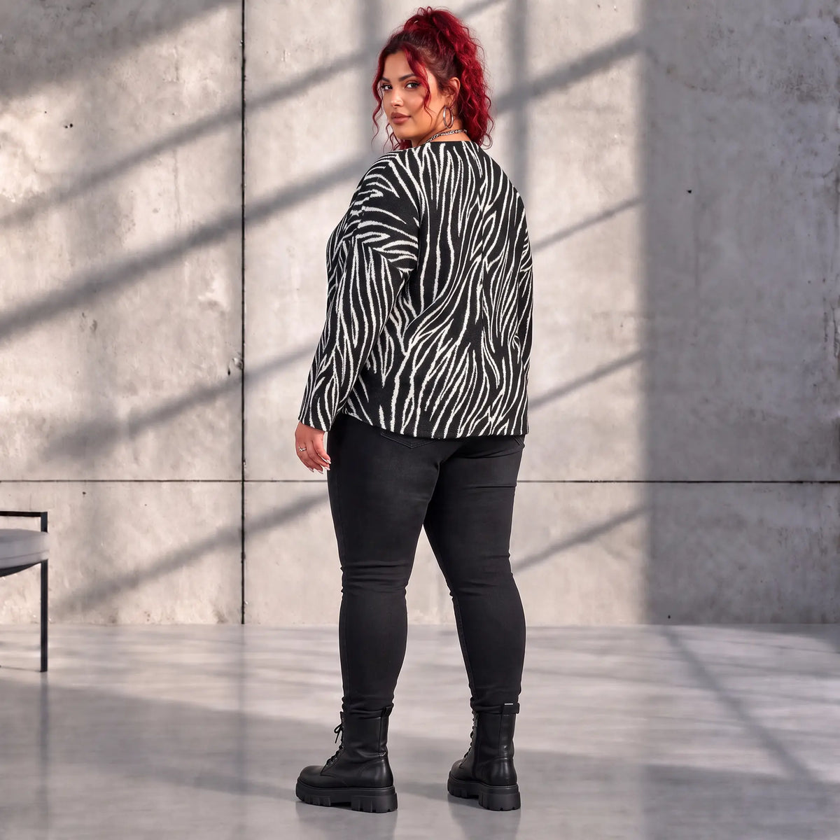 Funky Diva · Shirt · ZebraDiva · T555 · BlackWhite