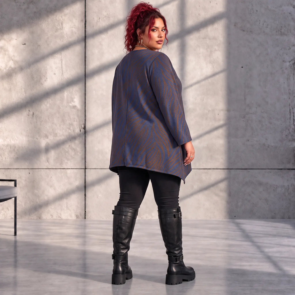 Funky Diva · Shirt · ZebraDiva · T545 · BrownBlue