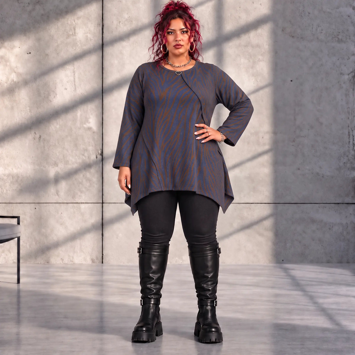 Funky Diva · Shirt · ZebraDiva · T545 · BrownBlue