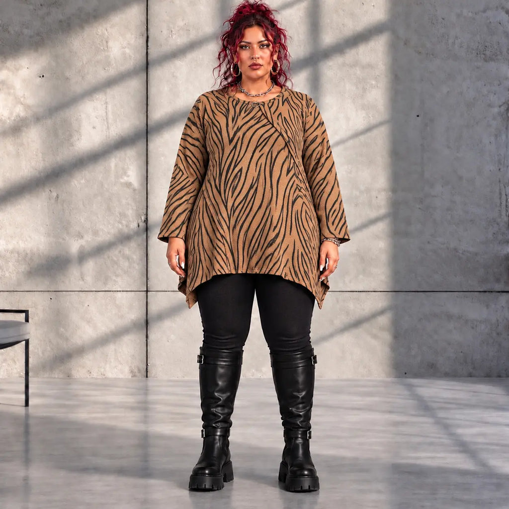 Funky Diva · Shirt · ZebraDiva · T545 · CocoBrown