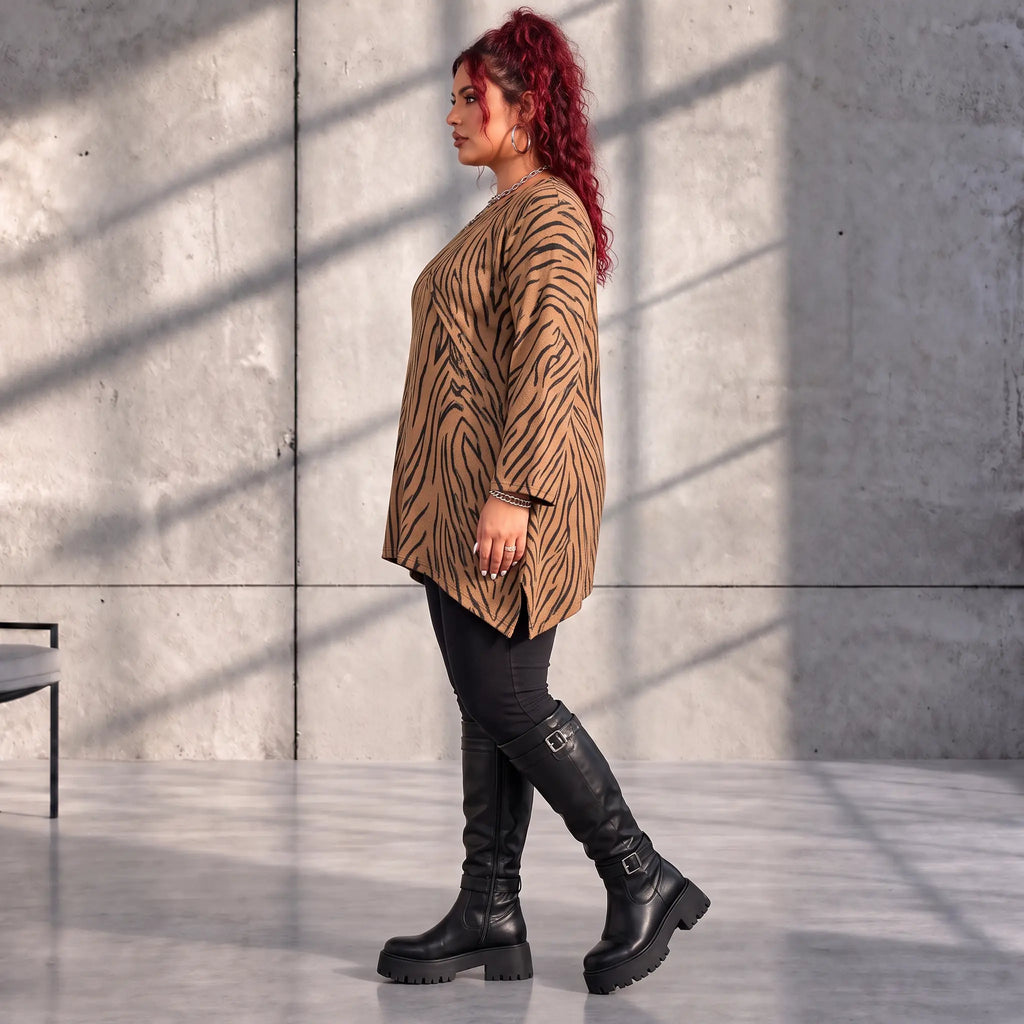 Funky Diva · Shirt · ZebraDiva · T545 · CocoBrown