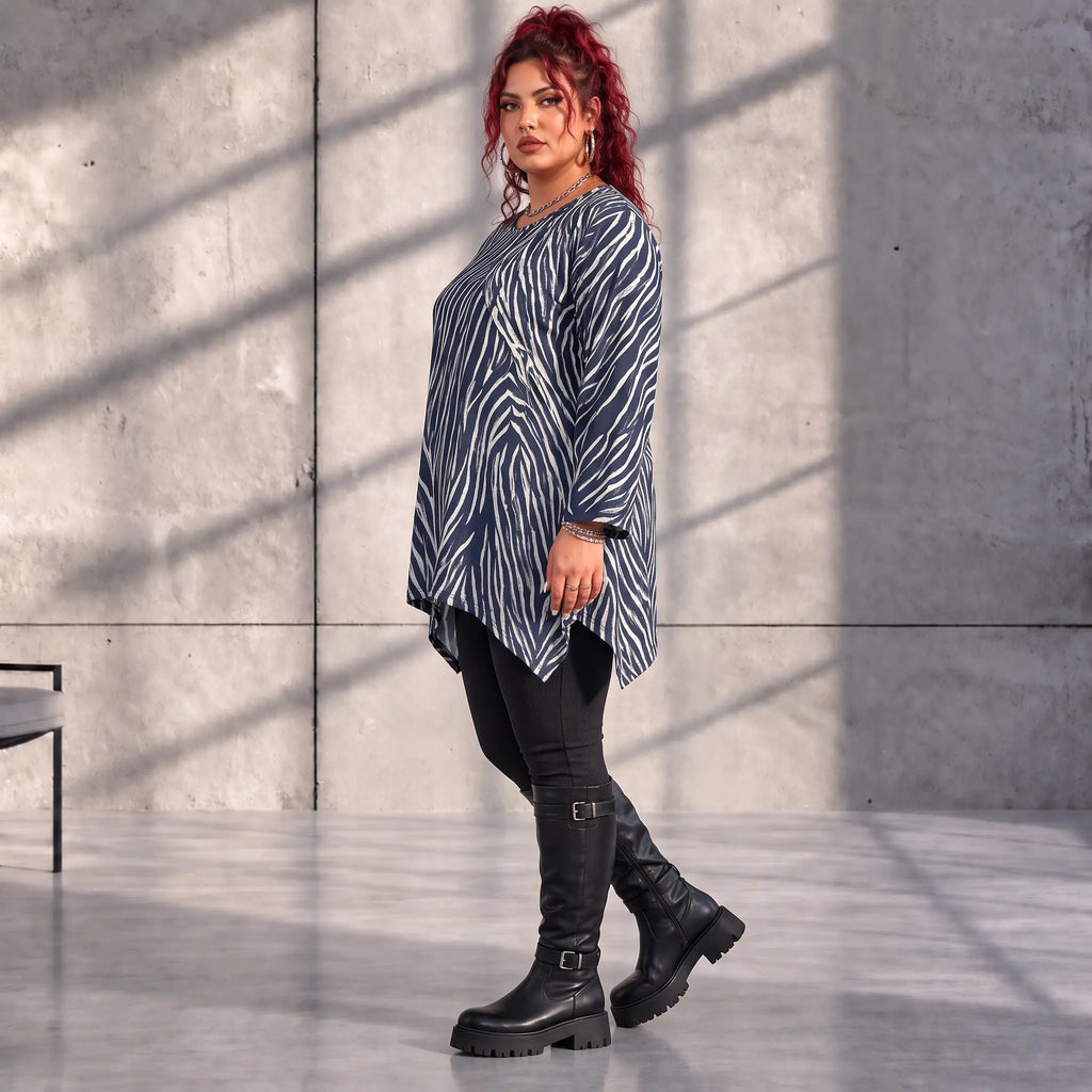 Funky Diva · Shirt · ZebraDiva · T545 · NavyWhite