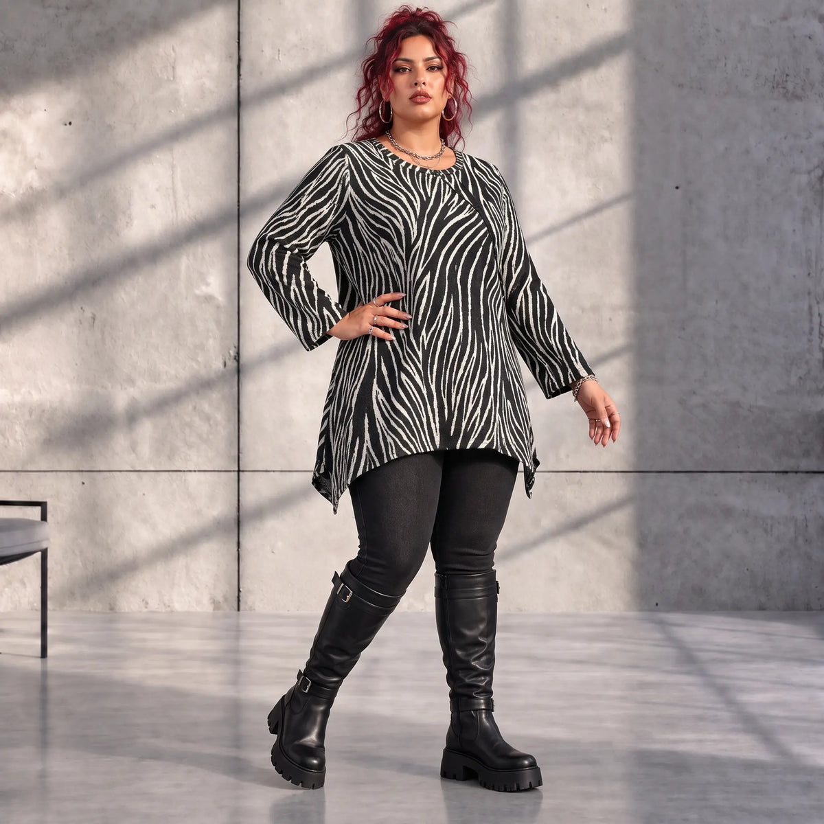 Funky Diva · Shirt · ZebraDiva · T545 · BlackWhite