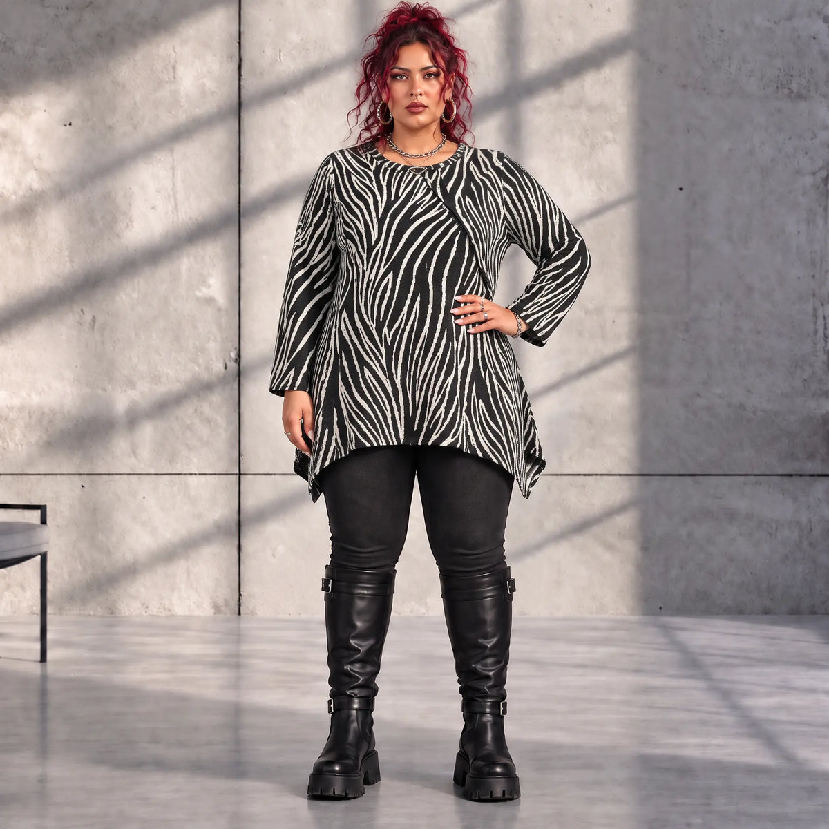 Funky Diva · Shirt · ZebraDiva · T545 · BlackWhite