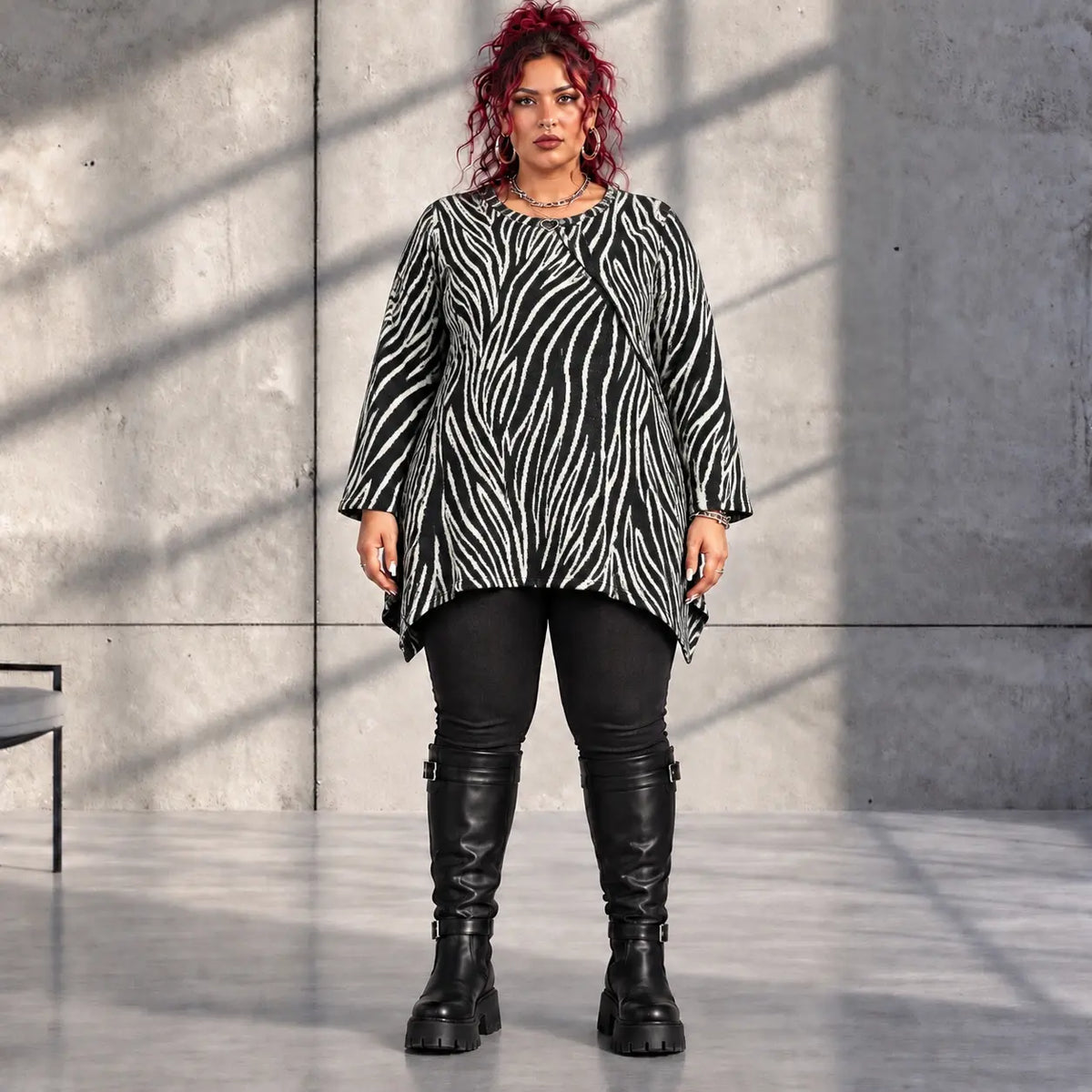 Funky Diva · Shirt · ZebraDiva · T545 · BlackWhite
