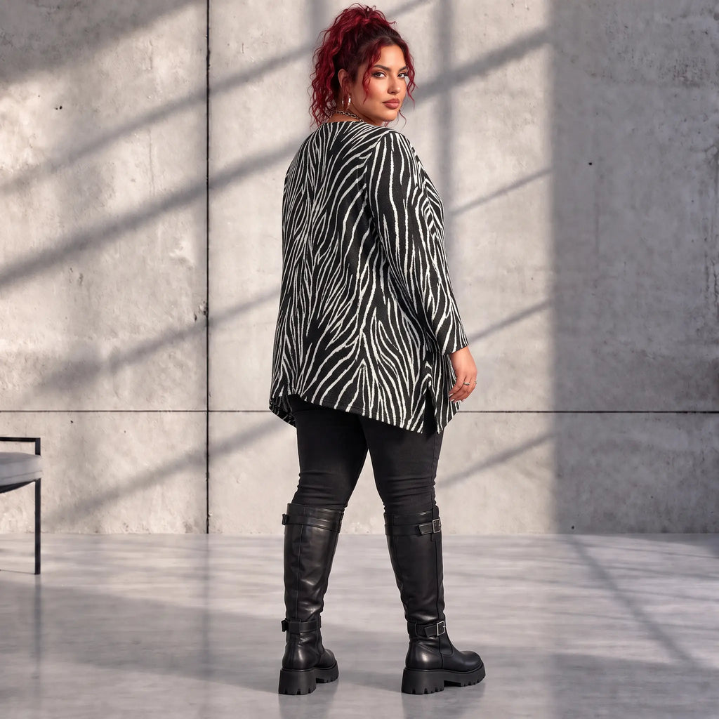 Funky Diva · Shirt · ZebraDiva · T545 · BlackWhite